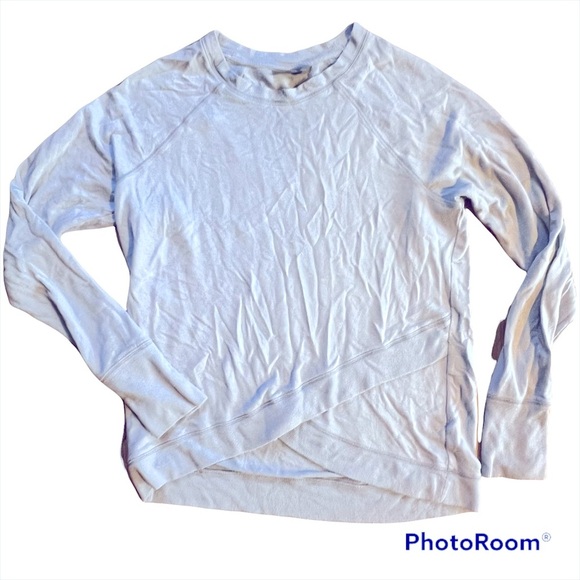 Athleta Tops - 💚Athleta light blue cross front top